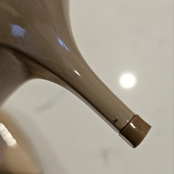 Jimmy Choo Nude Patent Kitten Heel Pumps - Picture 12 of 14